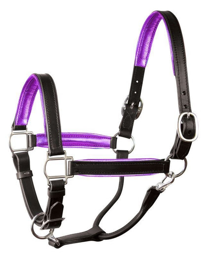 Perri's Soft Metallic Padded Leather Halter