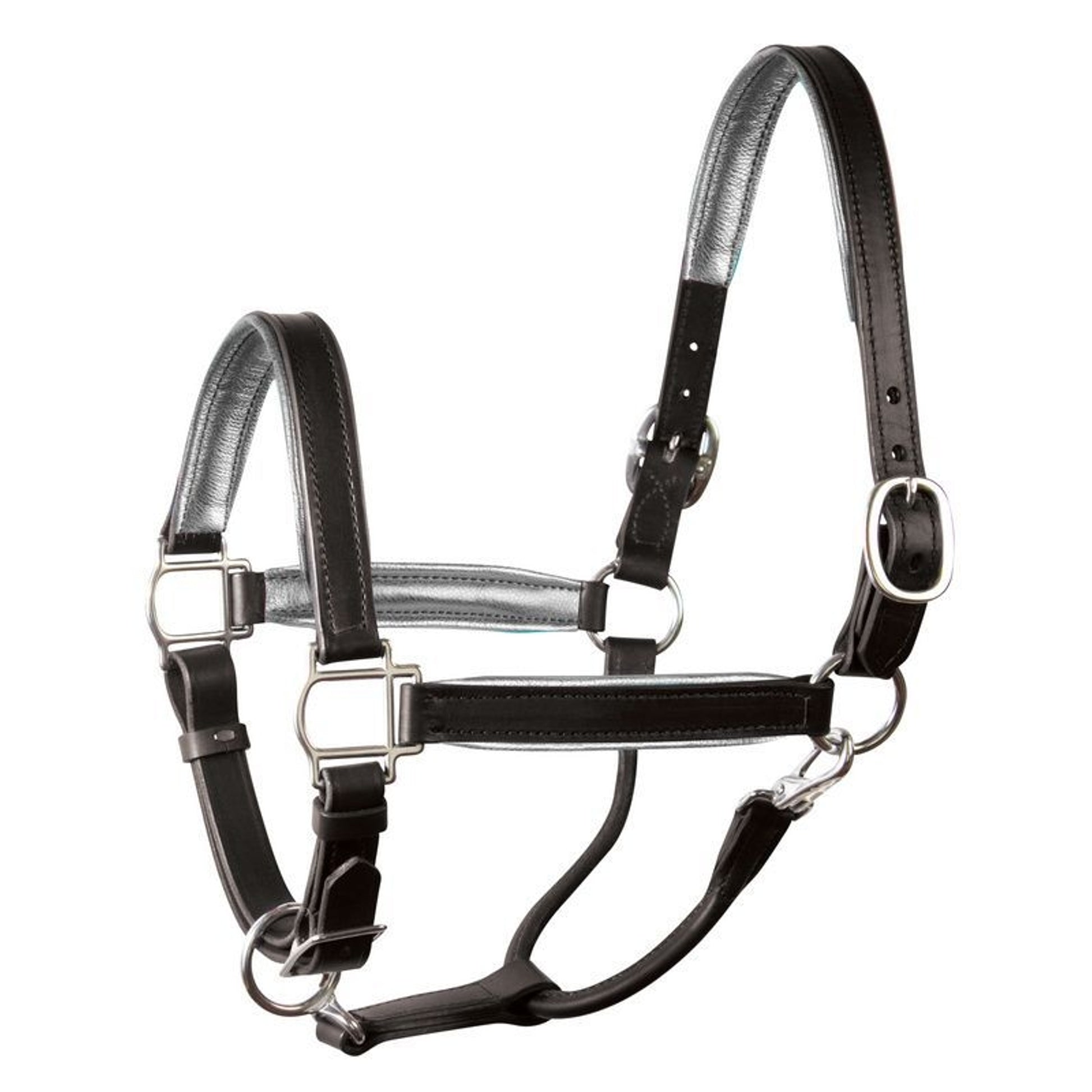Perri's Soft Metallic Padded Leather Halter
