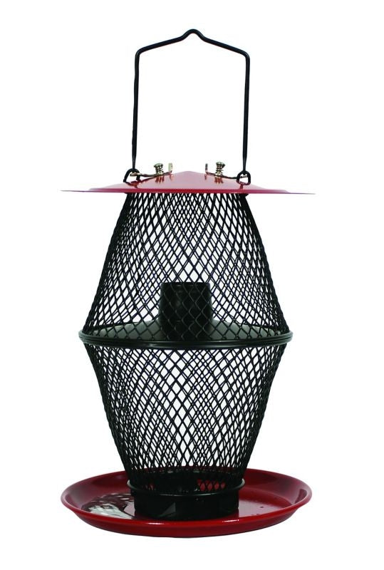 Sunflower Lantern Feeder with Tray 1.7lb Red/Blk