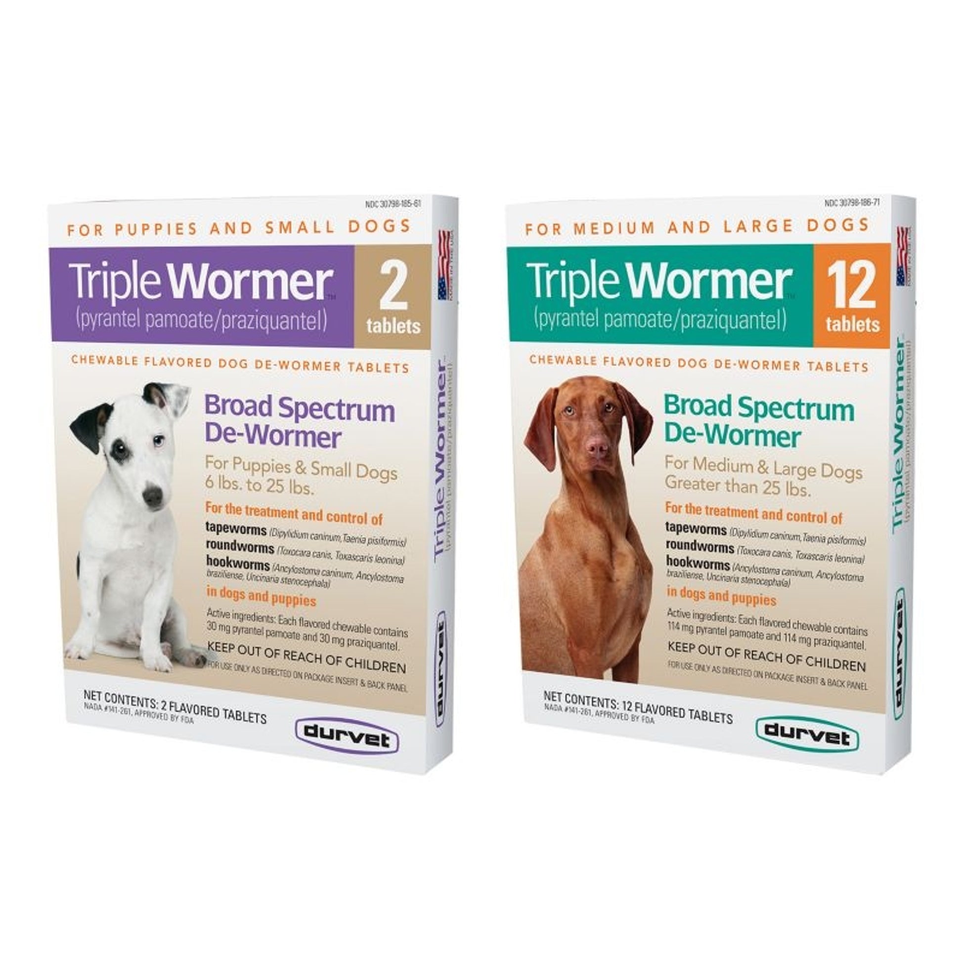 Triple Wormer For Medium and Large Dogs 2 Count