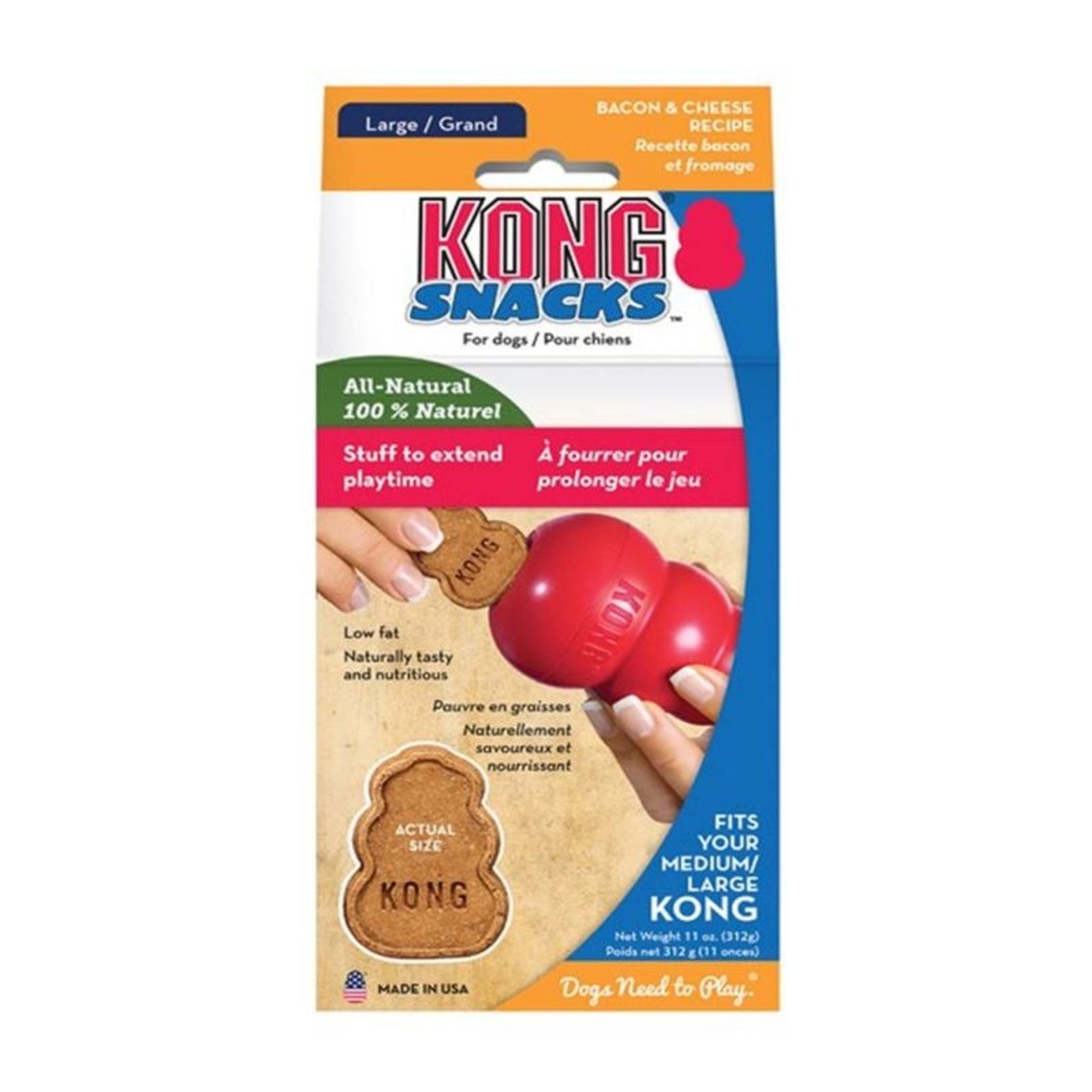 KONG Stuff N Snacks Bacon/Cheese Dog Treat