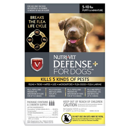 Nutri-Vet K9 Defense Plus Flea/Tick 3mos