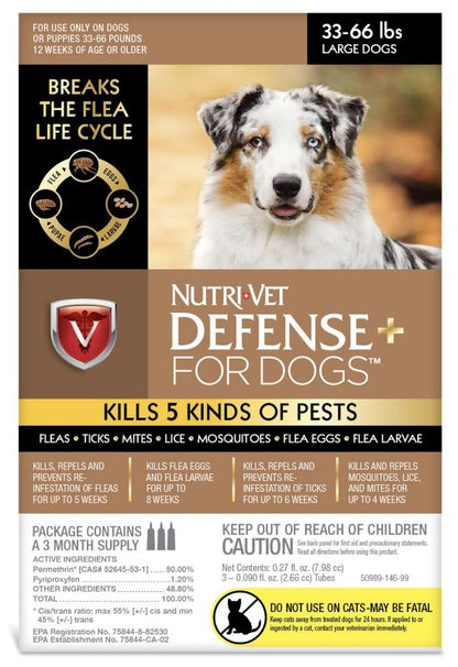 Nutri-Vet K9 Defense Plus Flea/Tick 3mos