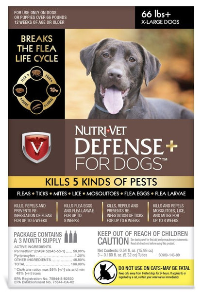 Nutri-Vet K9 Defense Plus Flea/Tick 3mos