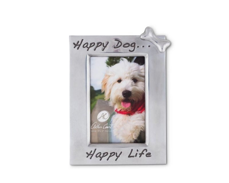 Arthur Court Happy Dog 4x6 Photo Frame