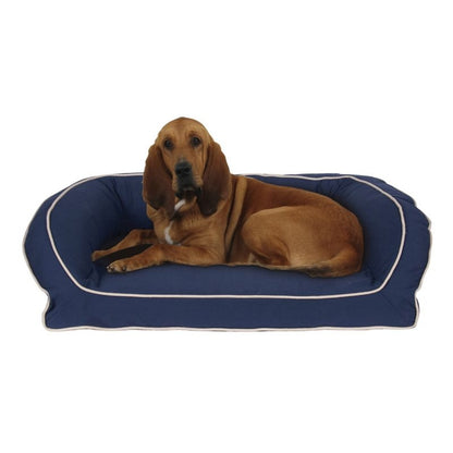 Carolina Pet Blue Canvas Ortho Bolster Bed