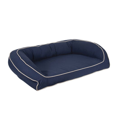 Carolina Pet Blue Canvas Ortho Bolster Bed