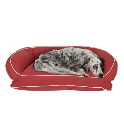 Carolina Pet Barn Red Canvas Ortho Bolster Bed