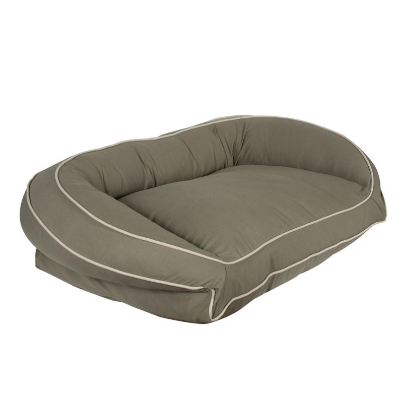 Carolina Pet Sage Canvas Memory Bolster Bed