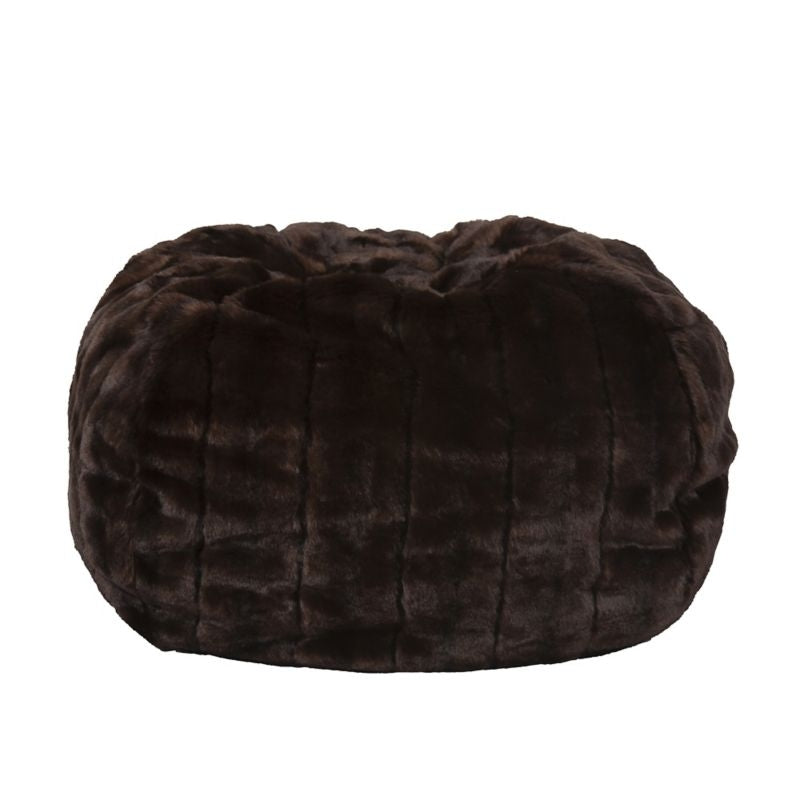 Carolina Pet Brown Mink Faux Fur Puff Ball Bed