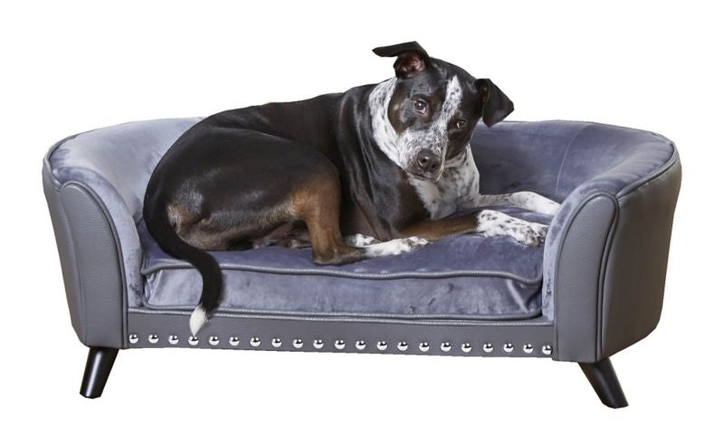 Enchanted Home Pet Paloma Pebble Gray Pet Sofa