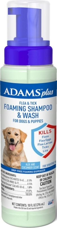 Adams Plus Flea And Tick Foaming Shampoo For Dogs