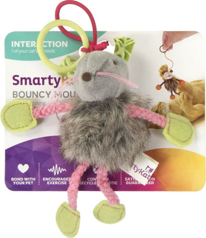 Smartykat Bouncy Mouse Plush Dangler Catnip Toy