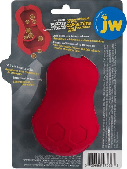 Jw Tumble Teez Treat Dog Toy Md Red