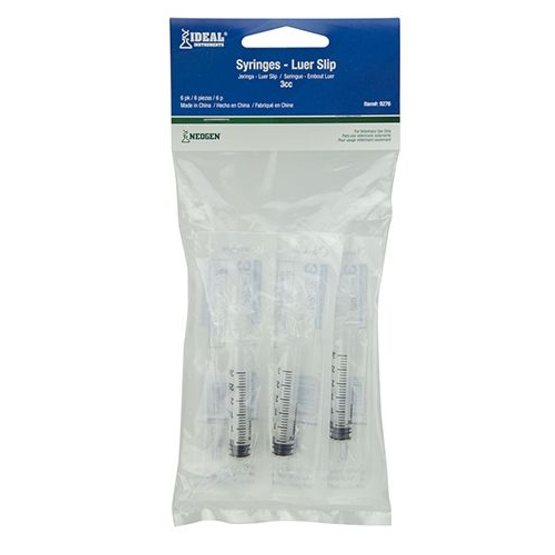 Ideal Disposable Luer Slip Syringe Pack