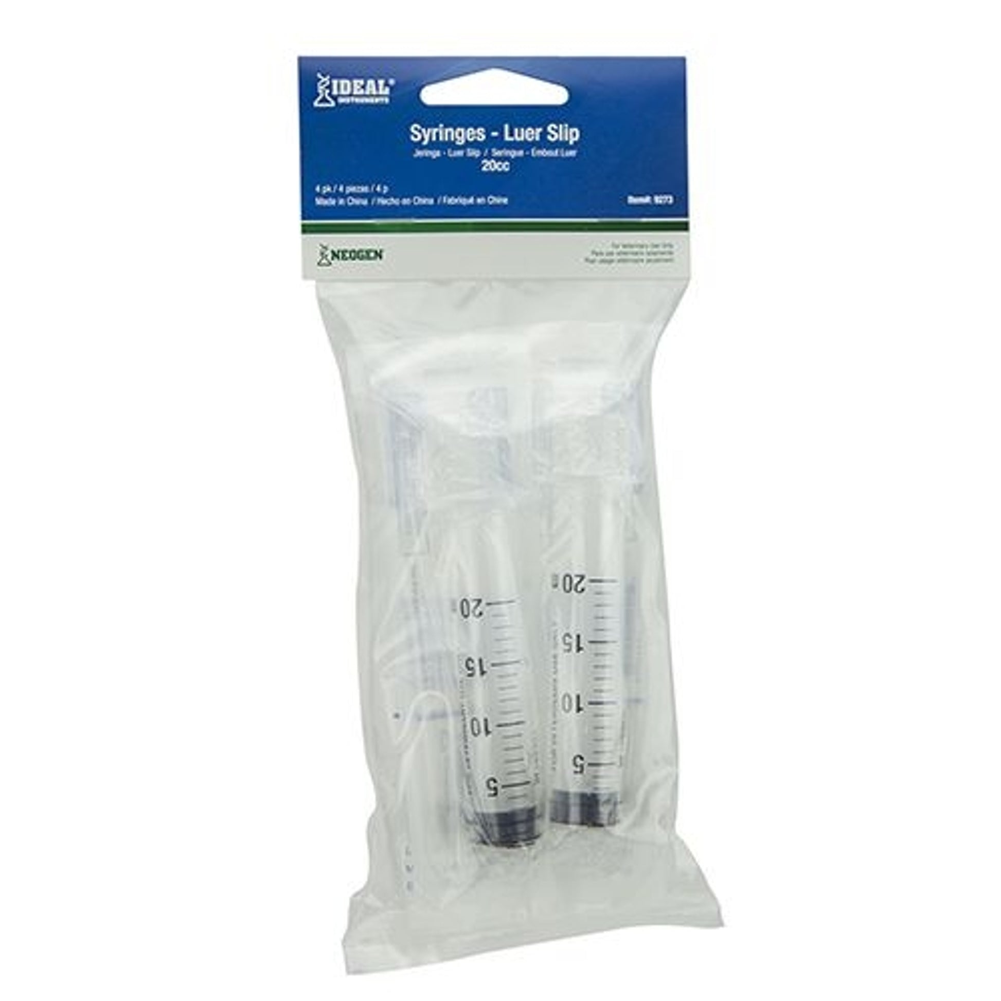 Ideal Disposable Luer Slip Syringe Pack