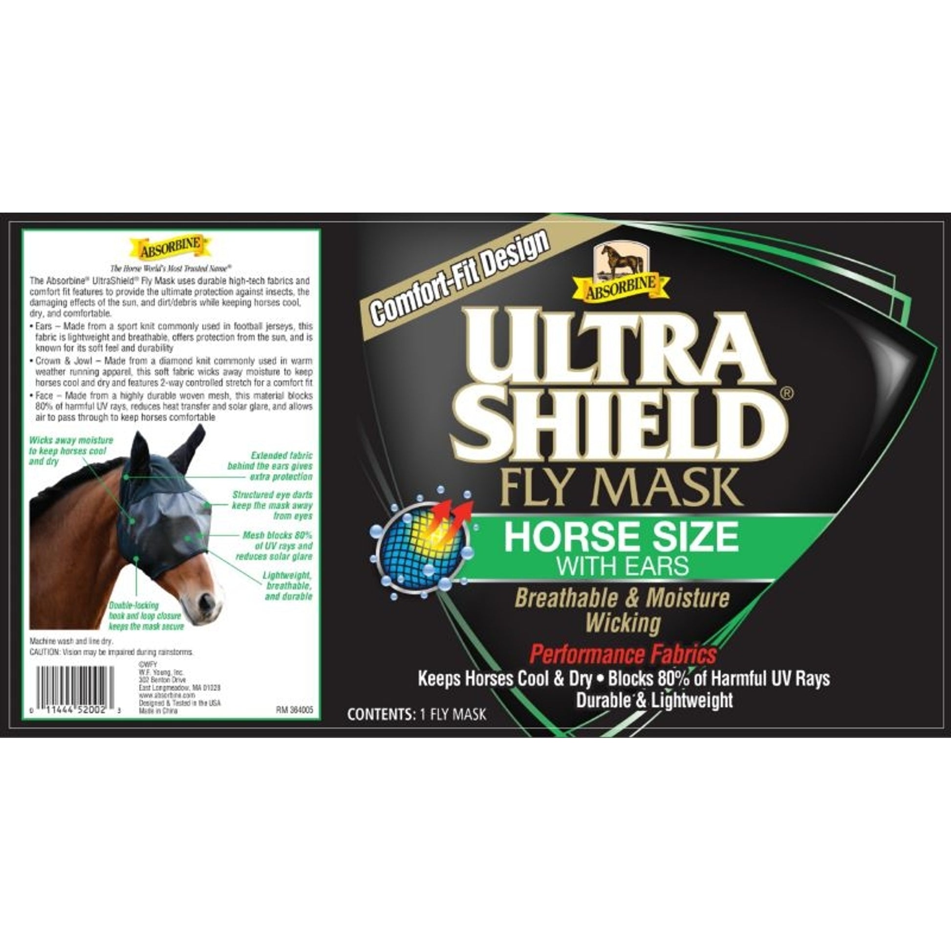 Absorbine Ultrashield Fly Mask Without Ears