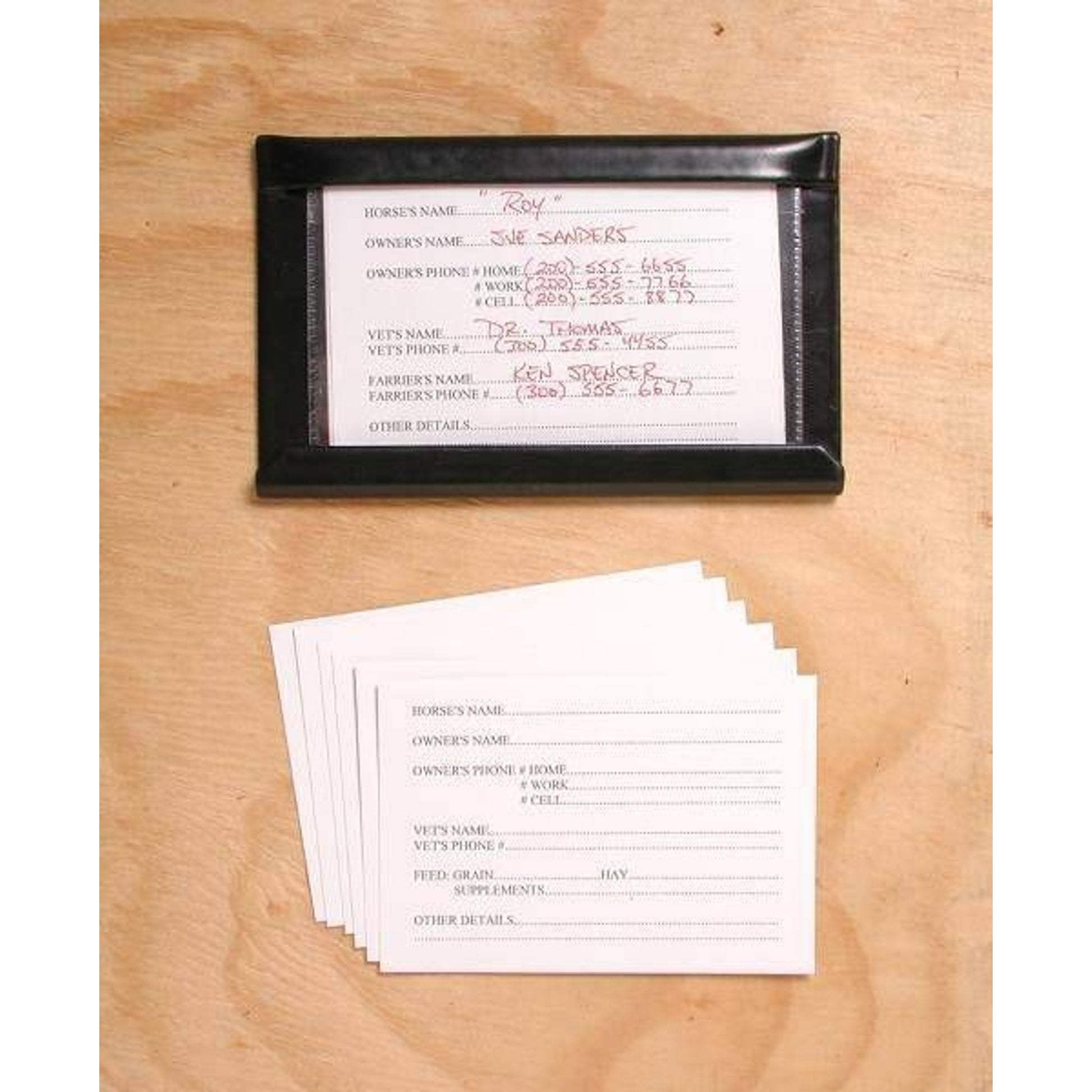 Stall Information Card Holder