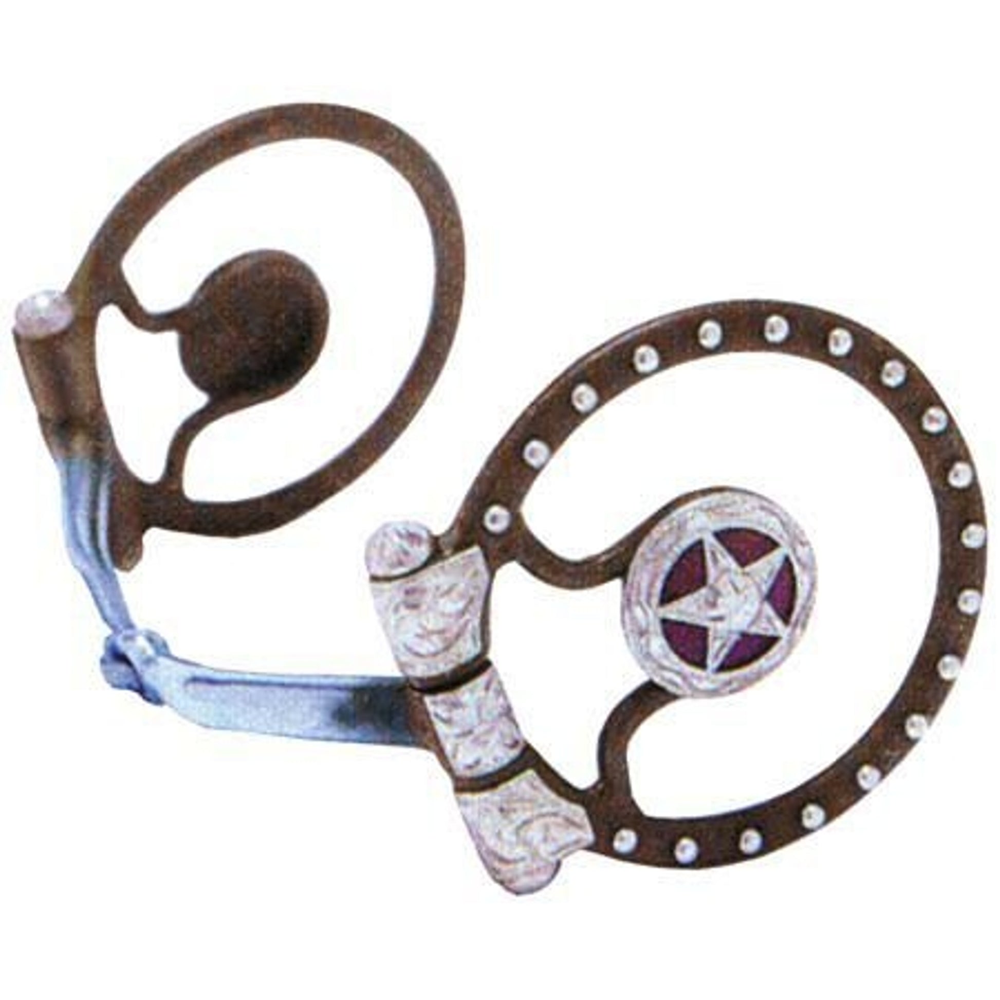 AT Silver Texas Star D-Ring Snaffle Show Bit