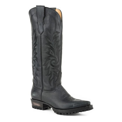 Stetson Ladies Lucy Snip Toe Cowgirl Boots 7 Blk