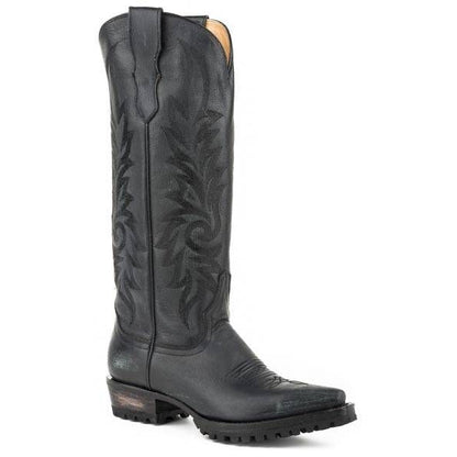 Stetson Ladies Lucy Snip Toe Cowgirl Boots 7 Blk