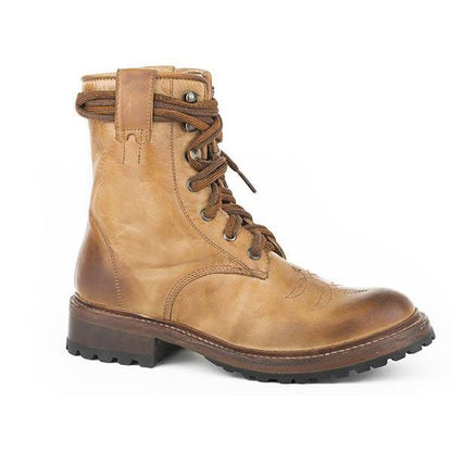 Stetson Ladies August Leather Boots 8 Tan Suede Wi
